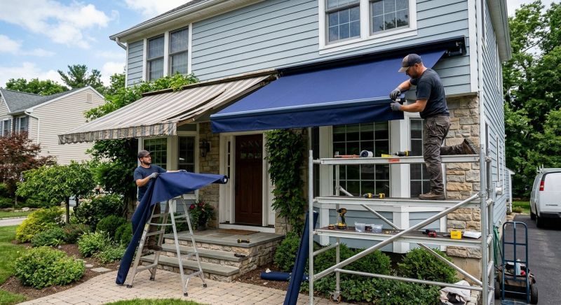 Canvas Awning Installation