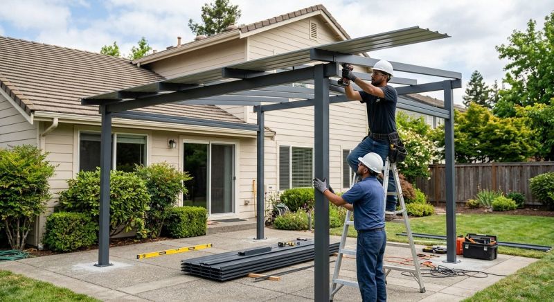 Playground Shade Cover Installation